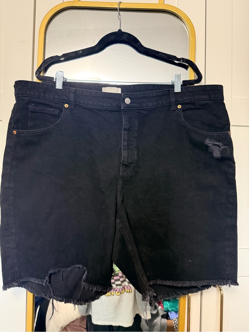 H&M Black Denim Bermuda shorts
